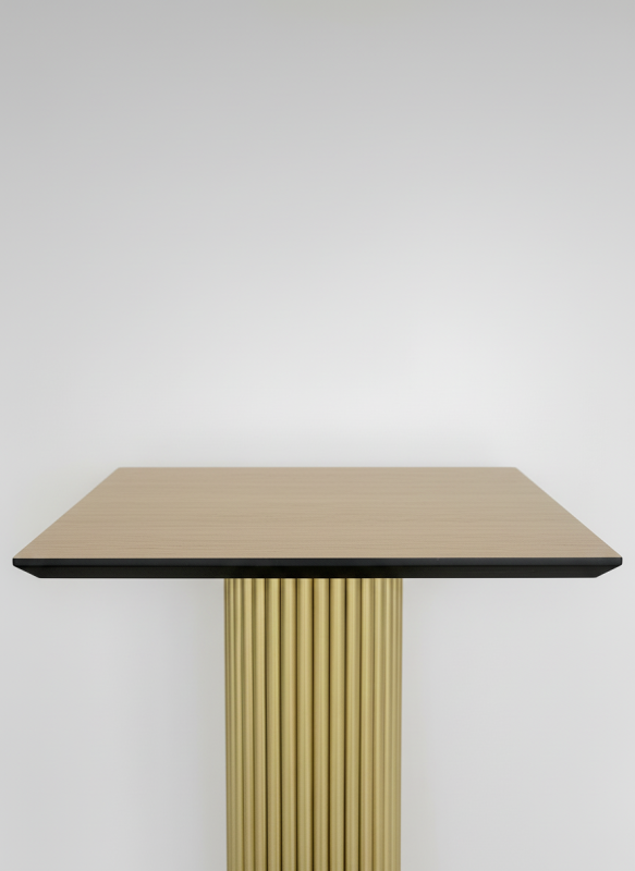 Столешница Фанера, 600х600, цвет - Дуб Рустик, черный торец